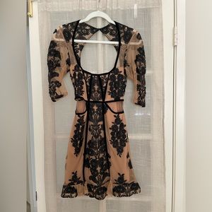 For Love & Lemons Temecula mini dress black
